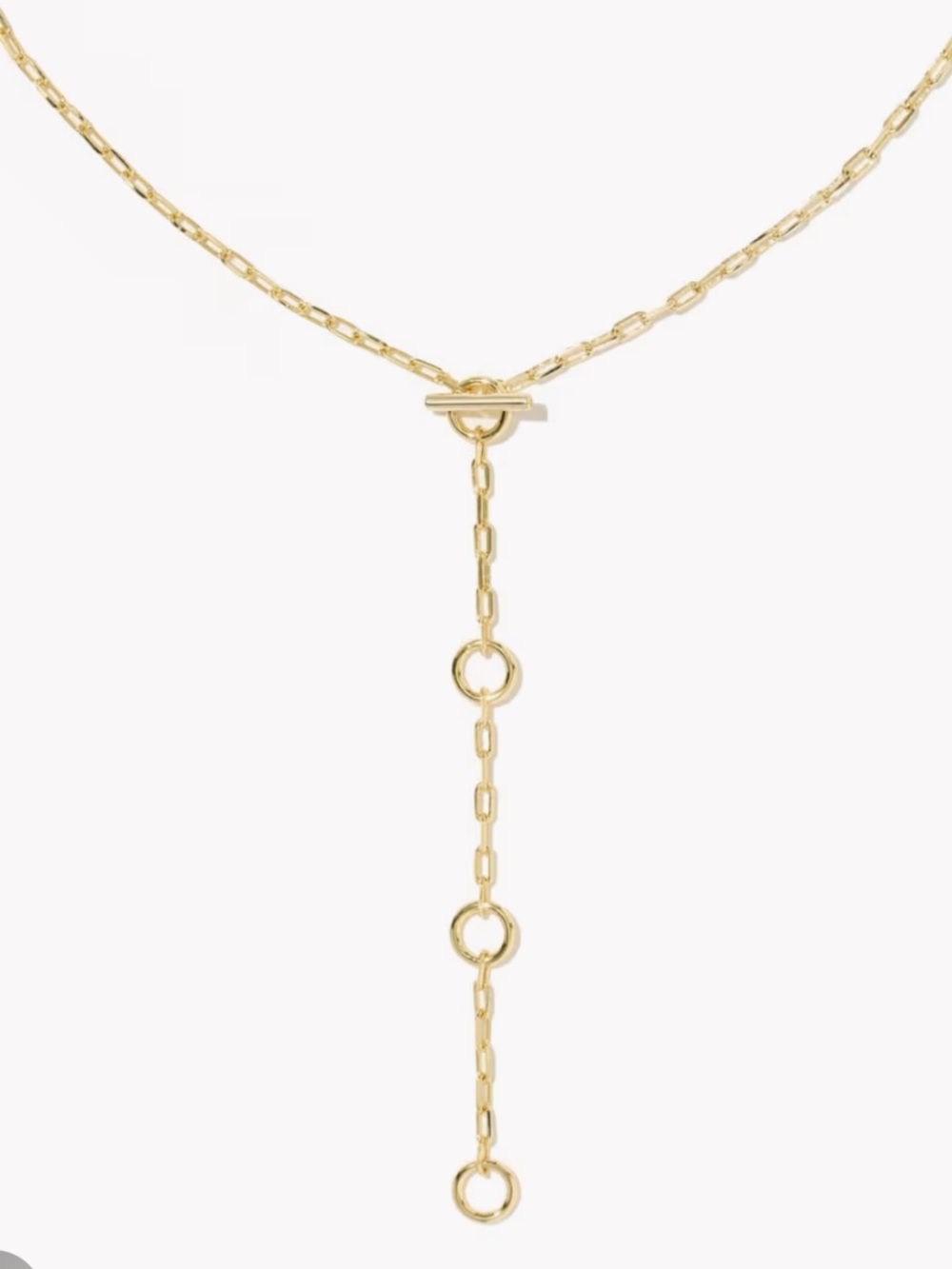 NWT Kendra Scott Andi Y Gold Toggle Y-Drop Necklace
